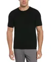 Perry Ellis Men's Tech Knit Sweater T-shirt In Black