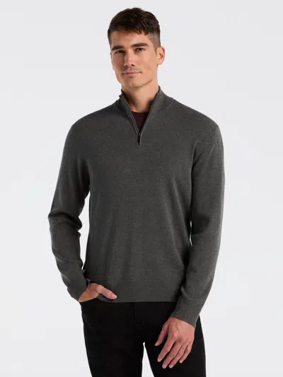 Perry Ellis Men's Tech Quarter Zip Sweater In Gray
