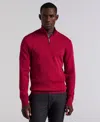 Perry Ellis Men's Tech Quarter Zip Sweater In Red
