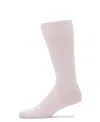 Perry Ellis Men's Textured Stitch Logo Socks In Orchid Ice,purple