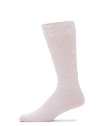 Perry Ellis Men's Textured Stitch Logo Socks In Orchid Ice,purple