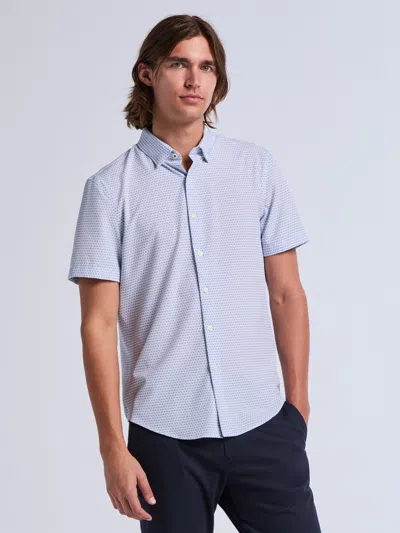 Perry Ellis Men's Total Stretch Micro Window Print Shirt In Bright White