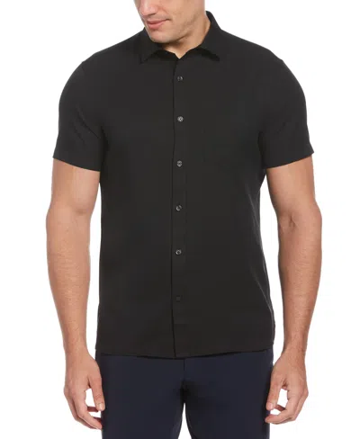 Perry Ellis Men's Big And Tall Total Stretch Solid Shirt In Black