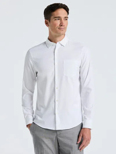 Perry Ellis Men's Untucked Total Stretch Slim Fit Solid Shirt In White