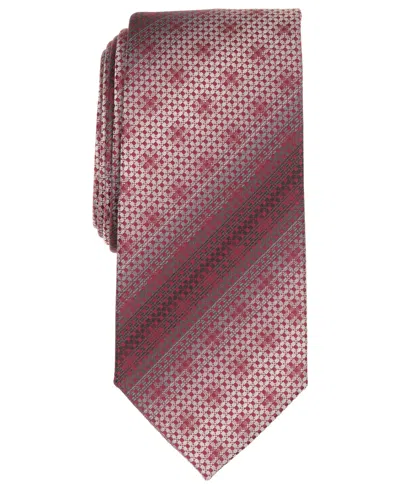 Perry Ellis Men's Vaile Abstract Tie In Burgundy