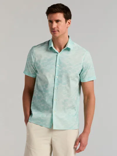 Perry Ellis Men's Water Print Tencelâ¢ Poplin Cotton Shirt