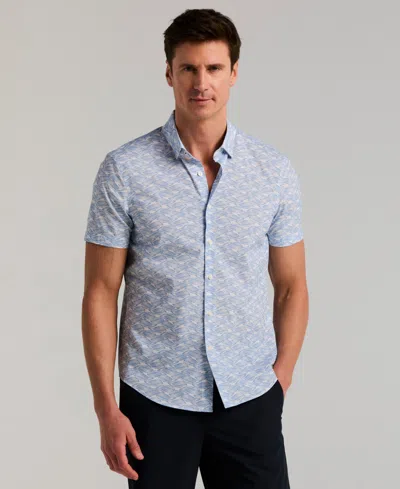 Perry Ellis Men's Wave Print Short-sleeve Shirt In Blue