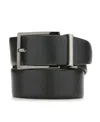 PERRY ELLIS MEN'S WAVY BLACK LEATHER BELT, SIZE SMALL, REGULAR