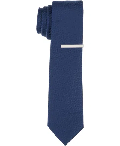 Perry Ellis Men's Weldon Geo Solid Slim Tie In Navy,blue