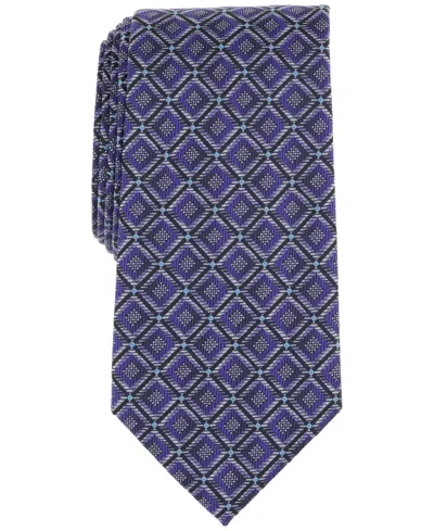 Perry Ellis Men's Williams Classic Geo Tie In Purple
