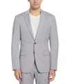 Perry Ellis Men's Windowpane Plaid Suit Jacket In Felt Grey,gray