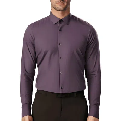 Perry Ellis Mens Geometric Cotton Button-down Shirt In Purple