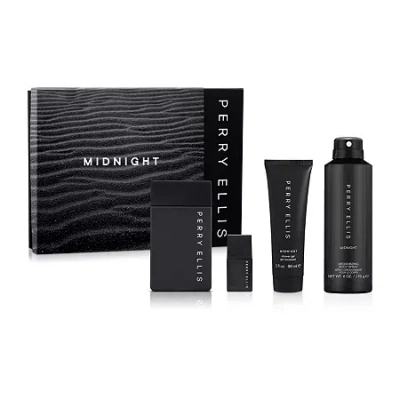 Perry Ellis Midnight Eau De Toilette 4-pc Gift Set ($114 Value) In Transparent