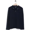 Perry Ellis Ottoman Textured Half Zip Pullover In Blue