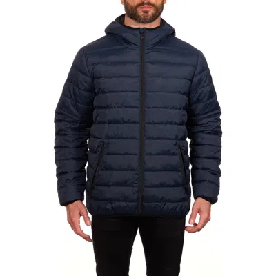 Perry Ellis Packable Puffer Jacket In Blue