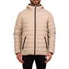 Perry Ellis Packable Puffer Jacket In Brown