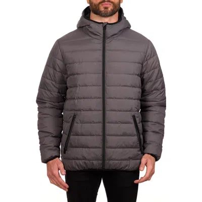 Perry Ellis Packable Puffer Jacket In Brown