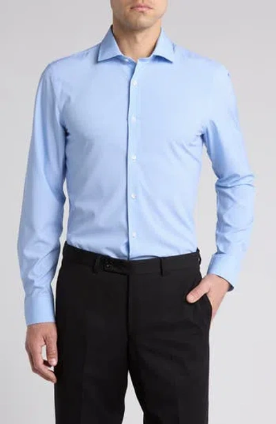 Perry Ellis Performance Tech Slim Fit Dress Shirt In Blue