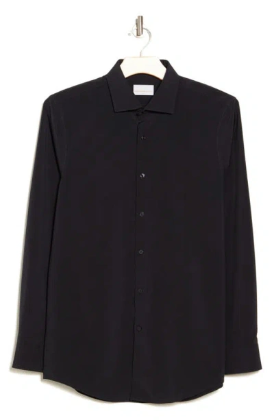 Perry Ellis Performance Tech Solid Shirt In Black