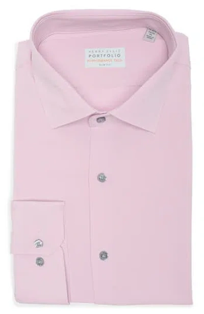 Perry Ellis Performance Tech Solid Shirt In Rose Viole