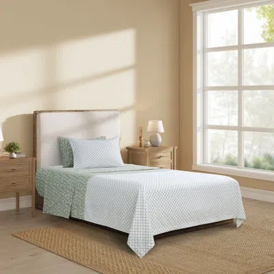 Perry Ellis Pergola Tea Reversible Sheet Set In Blue