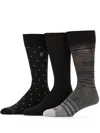 Perry Ellis Portfolio Men's 3-pk. Moisture-wicking Dress Socks In Black