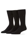 Perry Ellis Portfolio Men's 3 Pack Luxe Bamboo Socks In Black