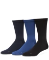 Perry Ellis Portfolio Men's 3-pack Performance Microfiber Allover Texture Mix Crew Socks In Assorted Color