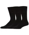 Perry Ellis Portfolio Men's 3-pk. Flat Knit Stretch Solid Crew Socks In Anthracite