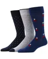 Perry Ellis Portfolio Men's 3-pk. Novelty Crew Socks In Multi