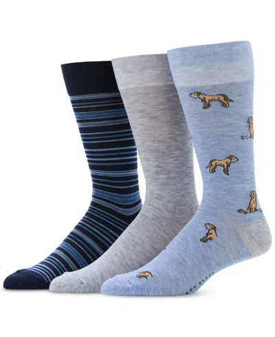 Perry Ellis Portfolio Men's 3-pk. Novelty Crew Socks In Dog Novelty