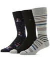 Perry Ellis Portfolio Men's 3pk. Mixed Patterned Socks In Multi