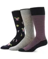 Perry Ellis Portfolio Men's 3pk. Mixed Patterned Socks In Multi