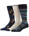 Perry Ellis Portfolio Men's 3pk. Mixed Patterned Socks In Multi