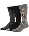 Perry Ellis Portfolio Men's 3pk. Mixed Patterned Socks In Multi