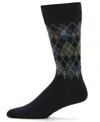 Perry Ellis Portfolio Men's Bamboo Diamond Socks In Black
