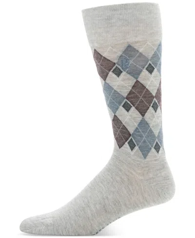 Perry Ellis Portfolio Men's Bamboo Diamond Socks In Gray