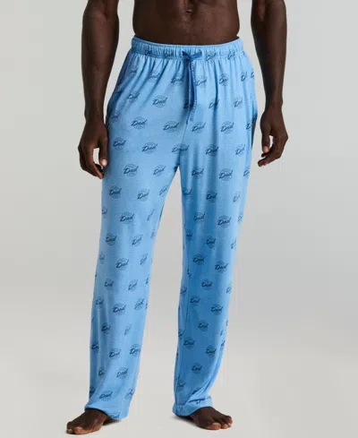 Perry Ellis Portfolio Men's Best Dad Patterned Sleepwear Pants In Blue