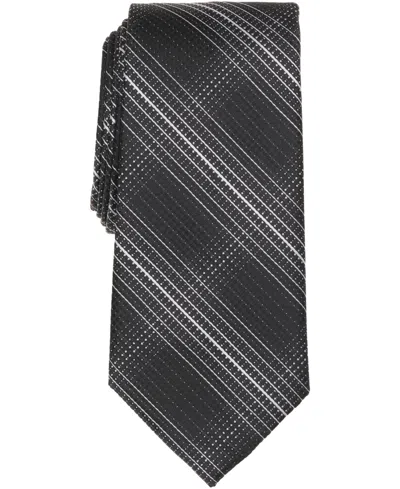 Perry Ellis Portfolio Men's Borlan Plaid Tie In Black