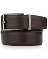 Perry Ellis Portfolio Men's Box Reversible Shine Dress Belt In Brown