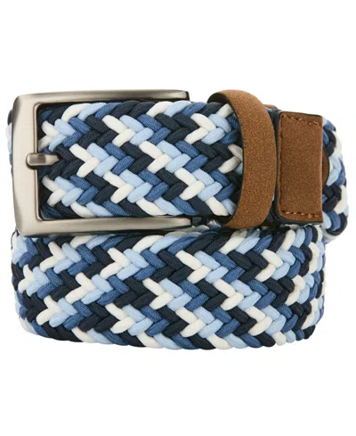 Perry Ellis Portfolio Men's Braided Stretch Belt In Blue