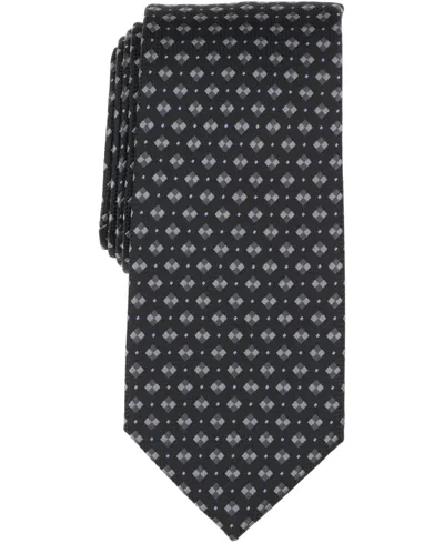 Perry Ellis Portfolio Men's Cain Neat Pattern Classic Tie In Black