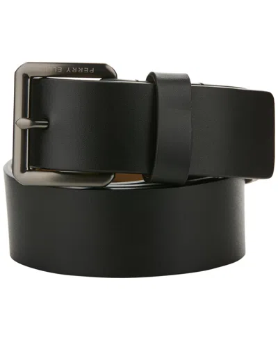Perry Ellis Portfolio Men's Casual Leather Harness Belt In Black