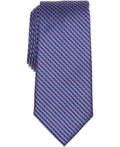 Perry Ellis Portfolio Men's Craven Mini Pattern Classic Fit Tie In Blue
