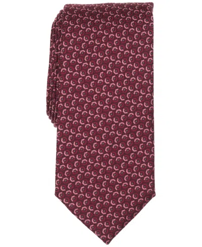 Perry Ellis Portfolio Men's Delson Geometric Tie In Red