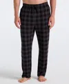 Perry Ellis Portfolio Men's Deluxe Touch Buffalo Plaid Sleep Pants In Black