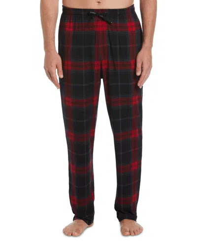 Perry Ellis Portfolio Men's Deluxe Touch Buffalo Plaid Sleep Pants In Red