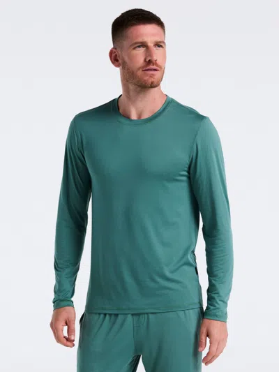 Perry Ellis Portfolio Men's Deluxe Touch Crew Neck Lounge Shirt In Blue