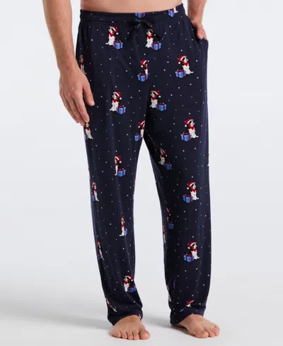 Perry Ellis Portfolio Men's Deluxe Touch King Charles Pajama Pants In Blue