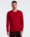Perry Ellis Portfolio Men's Deluxe Touch Knit Crewneck Shirt In Red
